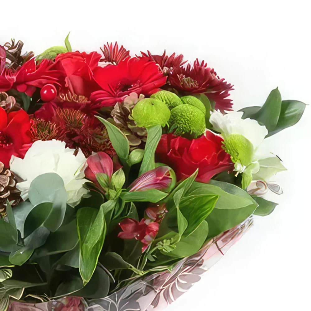 לידס פרחים- פריחת חג המולד זר פרחים/סידור פרחים