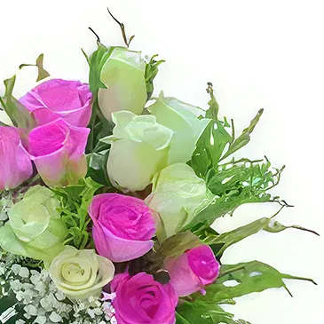 Ad Dilam blomster- Blandet rosebukett Blomsterarrangementer bukett