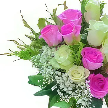 Ad Dilam blomster- Blandet rosebukett Blomsterarrangementer bukett