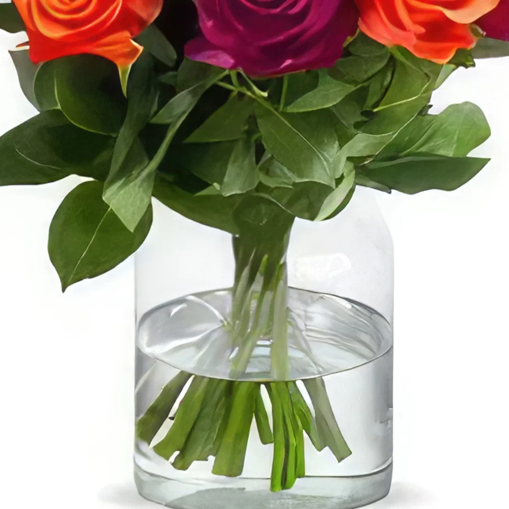 fleuriste fleurs de La Haye- Mélanger les roses de couleurs Bouquet/Arrangement floral