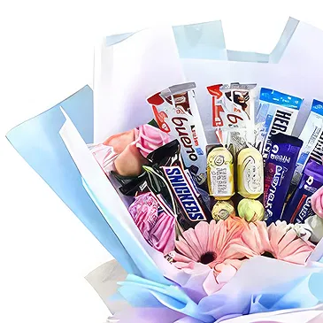 Buangkok flowers  -  Sweet Bouquet of Mixed Flowers and Chocolate Flower Bouquet/Arrangement