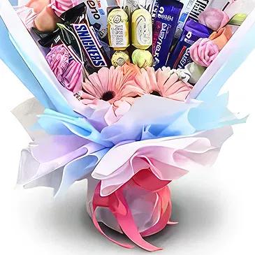 Buangkok flowers  -  Sweet Bouquet of Mixed Flowers and Chocolate Flower Bouquet/Arrangement