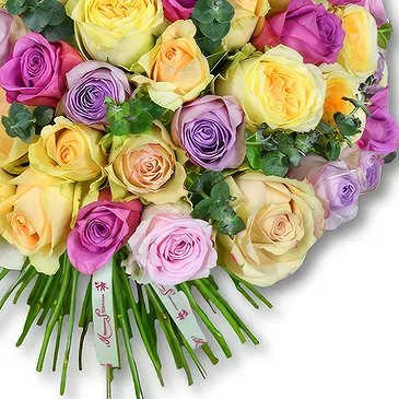 United Arab Emirates flowers  -  Mixed Pastel Rose Bouquet Flower Bouquet/Arrangement