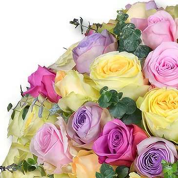 United Arab Emirates flowers  -  Mixed Pastel Rose Bouquet Flower Bouquet/Arrangement