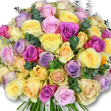 United Arab Emirates flowers  -  Mixed Pastel Rose Bouquet Flower Bouquet/Arrangement