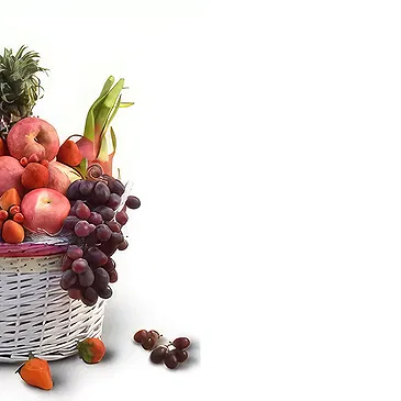 Buangkok flowers  -  Red Floral Fruit Basket Flower Bouquet/Arrangement