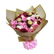 Kenia Online Blumenhändler - Schokorosengenuss Blumenstrauß