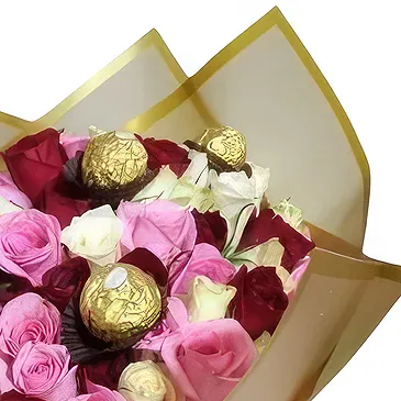 Kenya flowers  -  Choco Rose Delight Flower Bouquet/Arrangement