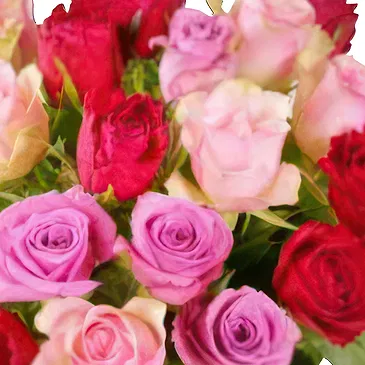 Flekkefjord blommor- Blandade rosor i ett vackert arrangemang Bukett/blomsterarrangemang