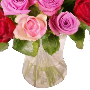 Flekkefjord blommor- Blandade rosor i ett vackert arrangemang Bukett/blomsterarrangemang