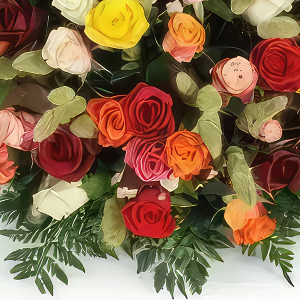 Tarbes bunga- Komposisi duka Florever Rangkaian bunga karangan bunga