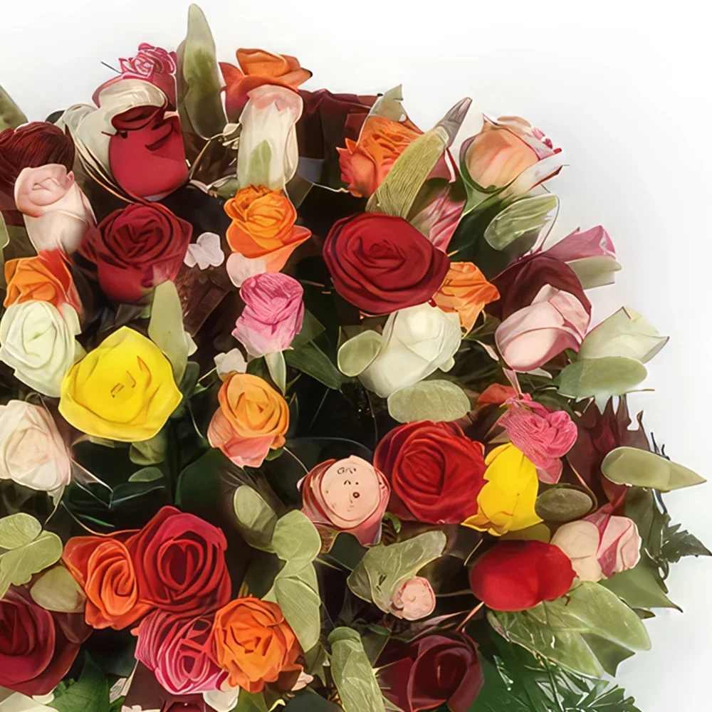 Pau-virágok- Gyászkompozíció Florever Virágkötészeti csokor