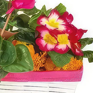 Villecresnes flowers  -  Mourning composition rose-fuchsia Eternal Jou Flower Bouquet/Arrangement