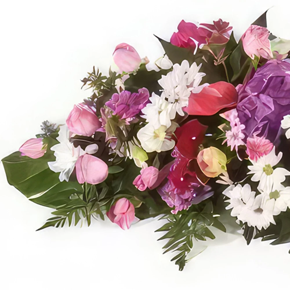 Pau-virágok- Gyászvirágkötészeti Emlékezés Virágkötészeti csokor