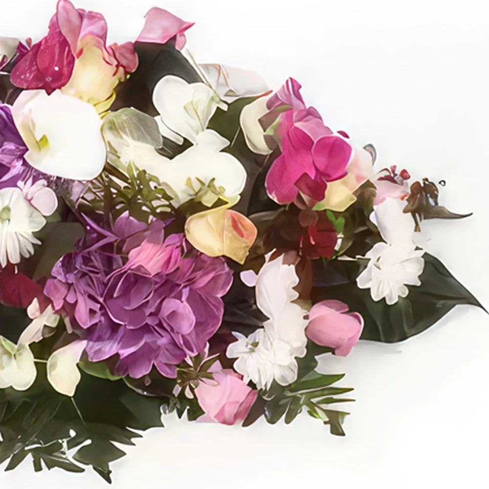 Pau-virágok- Gyászvirágkötészeti Emlékezés Virágkötészeti csokor