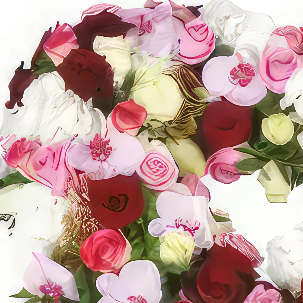 flores Marsella floristeria -  Corazón de luto Tristeza Ramo de flores/arreglo floral