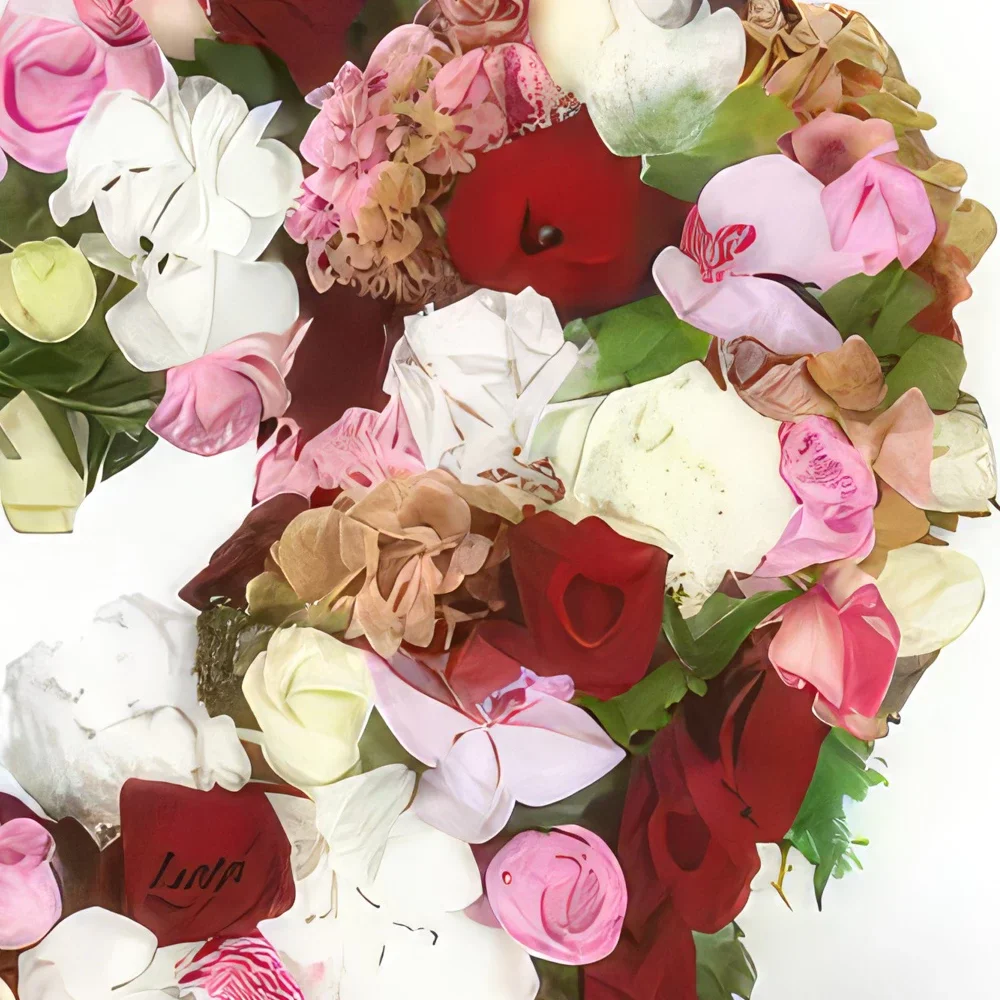 flores Montpellier floristeria -  Corazón de luto Tristeza Ramo de flores/arreglo floral
