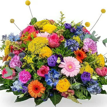Zande blommor- färgglad hyllning Bukett/blomsterarrangemang