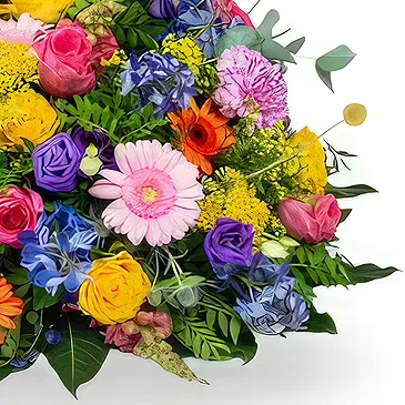 Zande blommor- färgglad hyllning Bukett/blomsterarrangemang