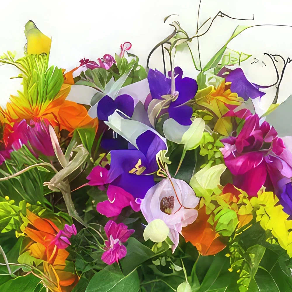 Бордо цветя- Искрящ селски букет от Неапол Букет/договореност цвете