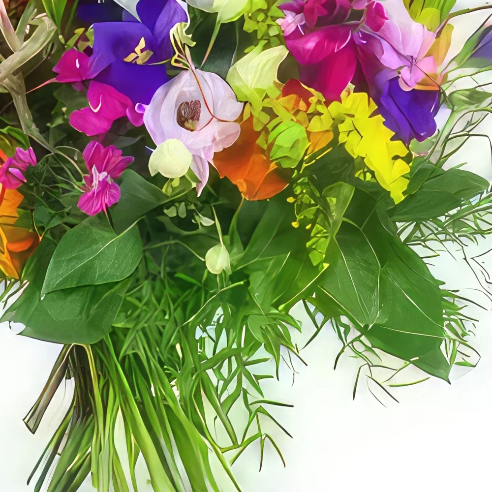 Бордо цветя- Искрящ селски букет от Неапол Букет/договореност цвете