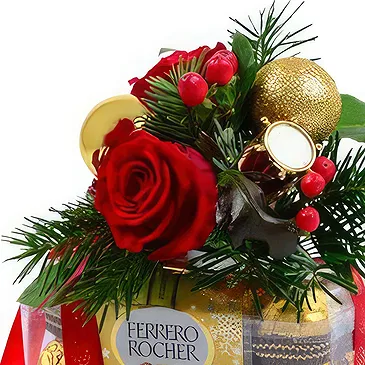 Gacko flowers  -  New Year Rose Delight Flower Bouquet/Arrangement