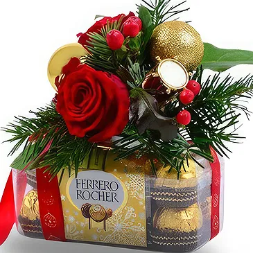 Gacko flowers  -  New Year Rose Delight Flower Bouquet/Arrangement