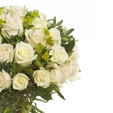 Italy flowers  -  Bunch of ivory roses for the birth of a baby Flower Bouquet/Arrangement