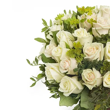 Italy flowers  -  Bunch of ivory roses for the birth of a baby Flower Bouquet/Arrangement