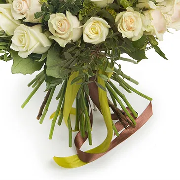 Italy flowers  -  Bunch of ivory roses for the birth of a baby Flower Bouquet/Arrangement