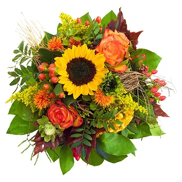Italy flowers  -  Bouquet of Sunflowers and Roses Flower Bouquet/Arrangement