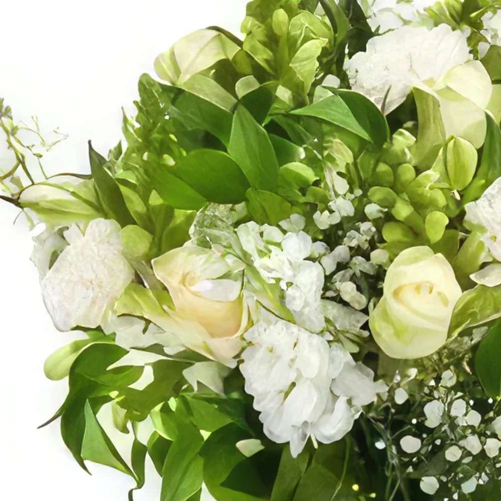 Almere-virágok- Keleti fehér Virágkötészeti csokor