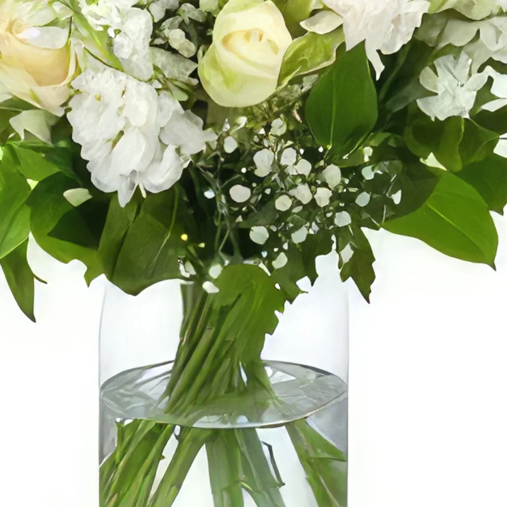 بائع زهور المير- شرقية بيضاء باقة الزهور