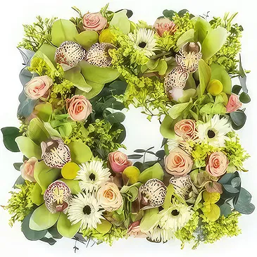 Le François flowers  -  Pan Stitched Flower Square Flower Bouquet/Arrangement