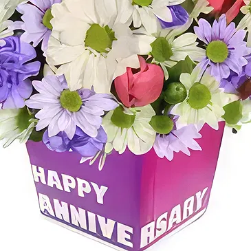 Garhoud flowers  -  Passionate Mix Chrysanthemums Flower Bouquet/Arrangement