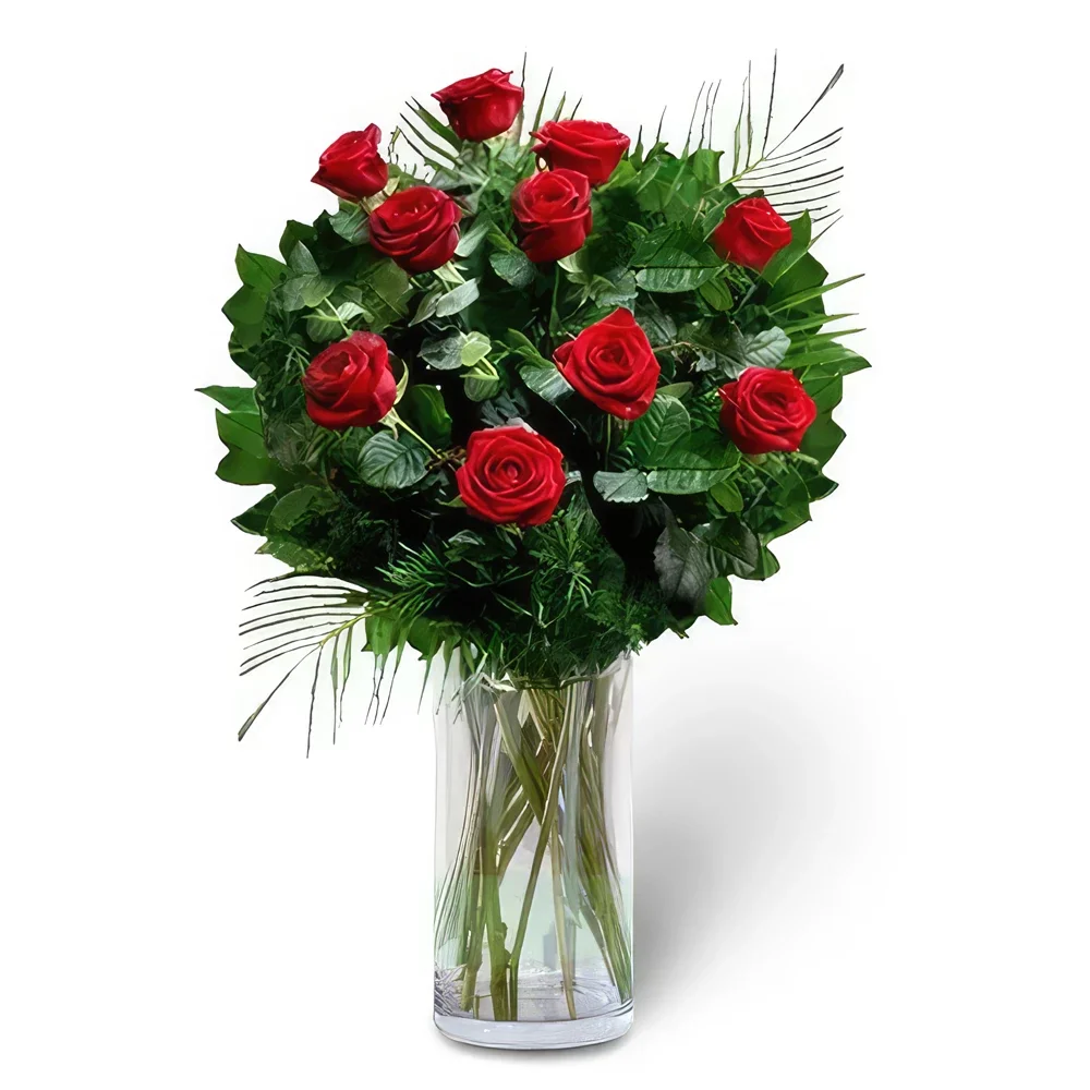 ดอกไม้ บายาโดลิด - ดอกสีแดงเข้มแห่งความรัก ช่อดอกไม้/การจัดวางดอกไม้