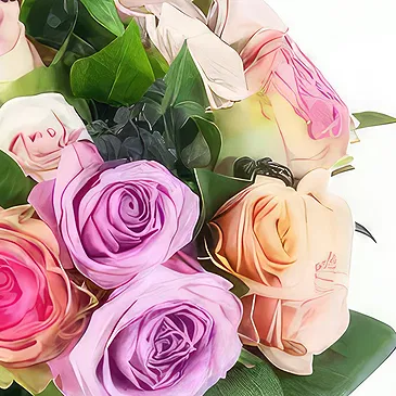 Le François flowers  -  Pastel bouquet of varied roses Nice Flower Bouquet/Arrangement