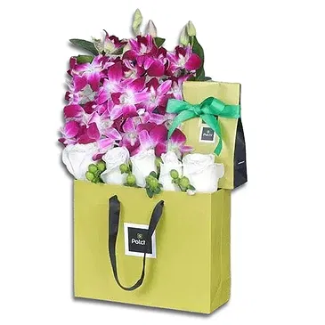 Garhoud flowers  -  Pink & White Flower Bouquet/Arrangement
