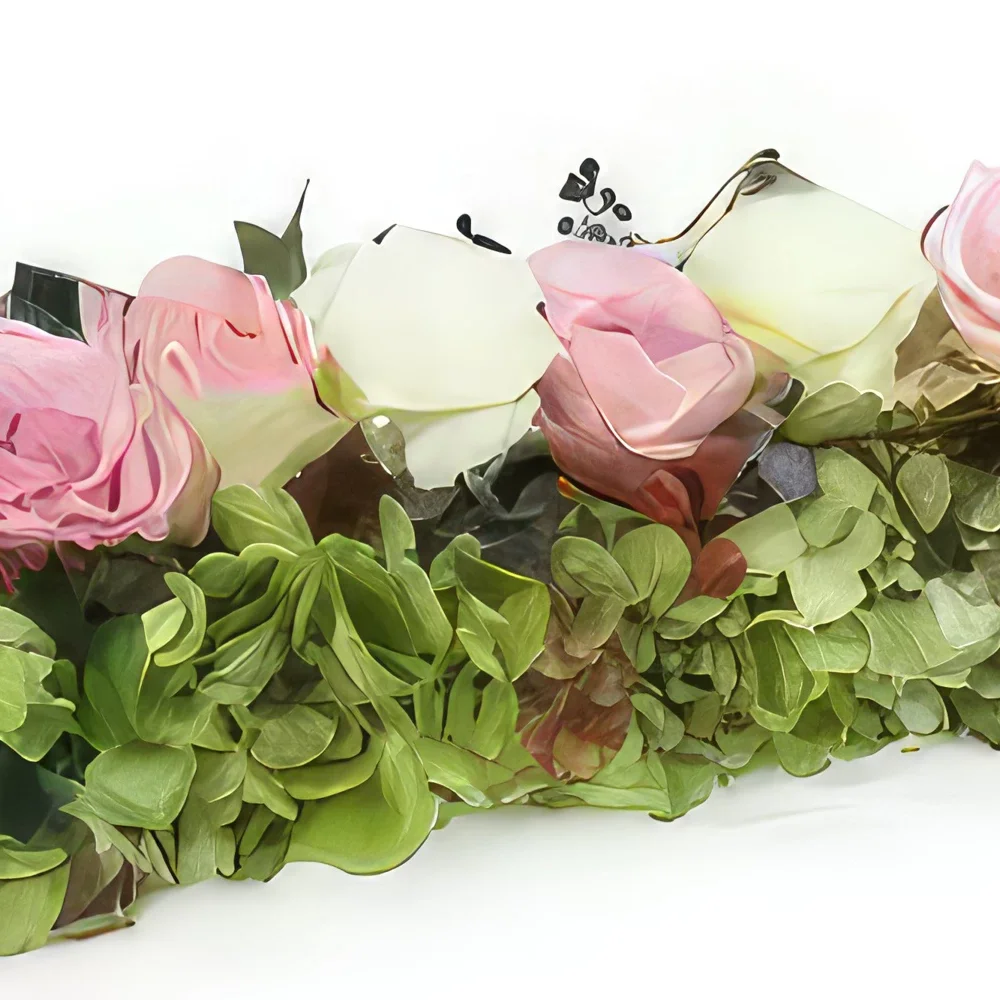 リヨン 花- ピンクと白のバラの小道 セレス 花束/フラワーアレンジメント