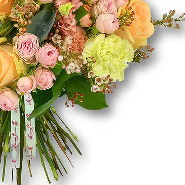 An-Najadah blomster- Fersken- og rosa rosebukett Blomsterarrangementer bukett