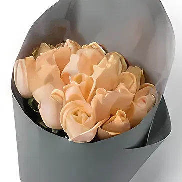 Garhoud flowers  -  Peach Roses Flower Bouquet/Arrangement
