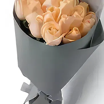 Garhoud flowers  -  Peach Roses Flower Bouquet/Arrangement