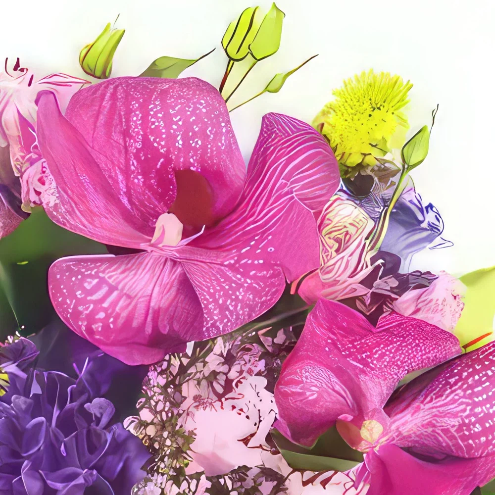 Λιλ λουλούδια- Στρογγυλό μπουκέτο Pearl of O Μπουκέτο/ρύθμιση λουλουδιών