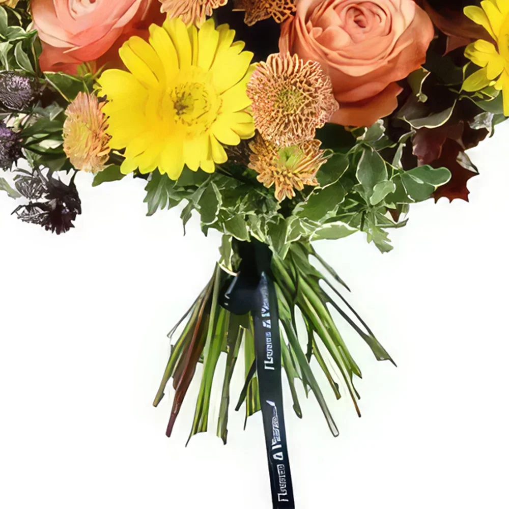 بائع زهور لندن- أورانج بلوم ميدلي باقة الزهور