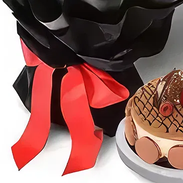 Al Shamkha flowers  -  Petal Romance with Cake Flower Bouquet/Arrangement