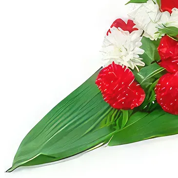 Borec Blumen Florist- Piaphlora-Beileidsstrauß Bouquet/Blumenschmuck