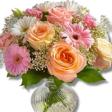 Tyskland blomster- Blush Serenity Blomsterarrangementer bukett
