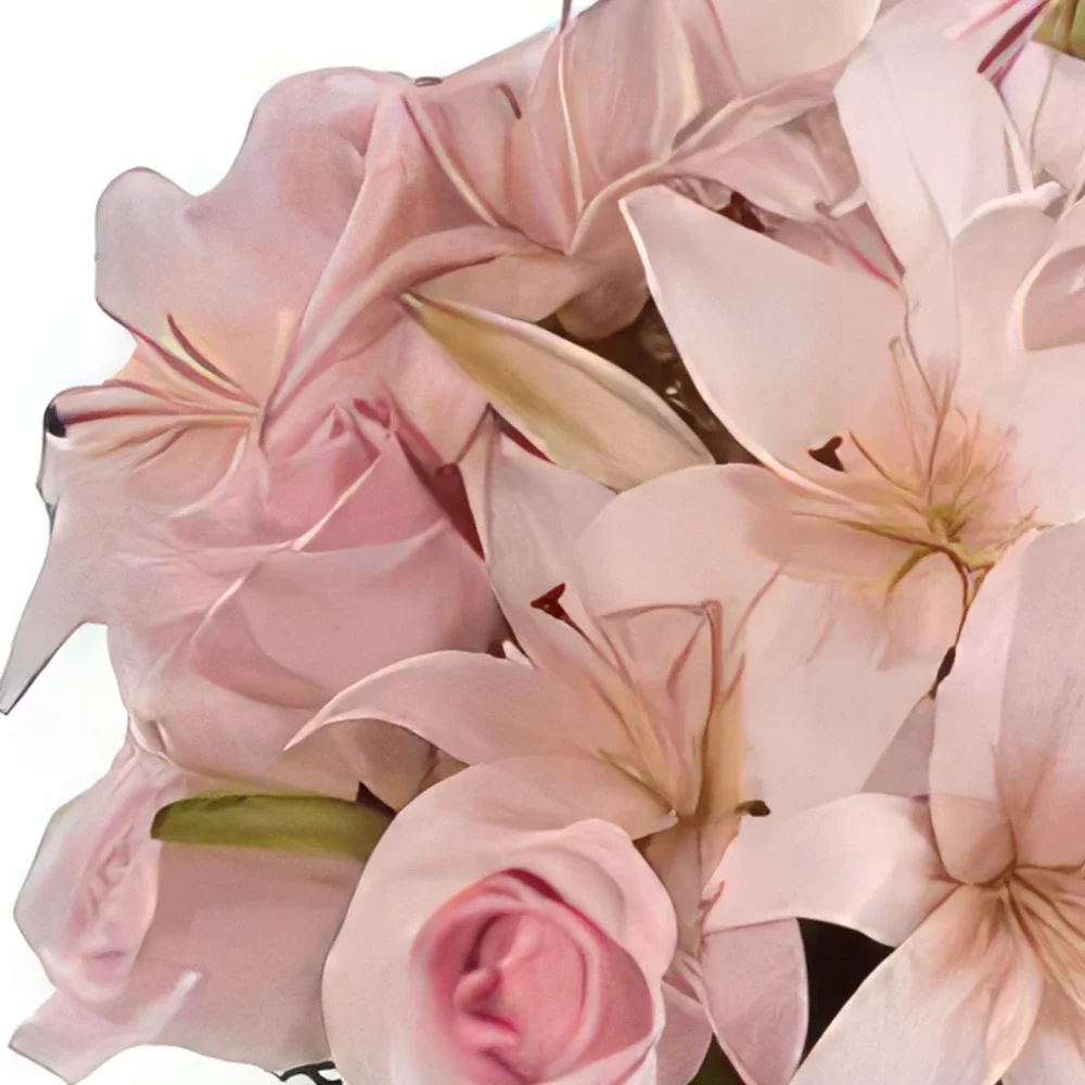 Verona-virágok- Rózsaszín pír Virágkötészeti csokor
