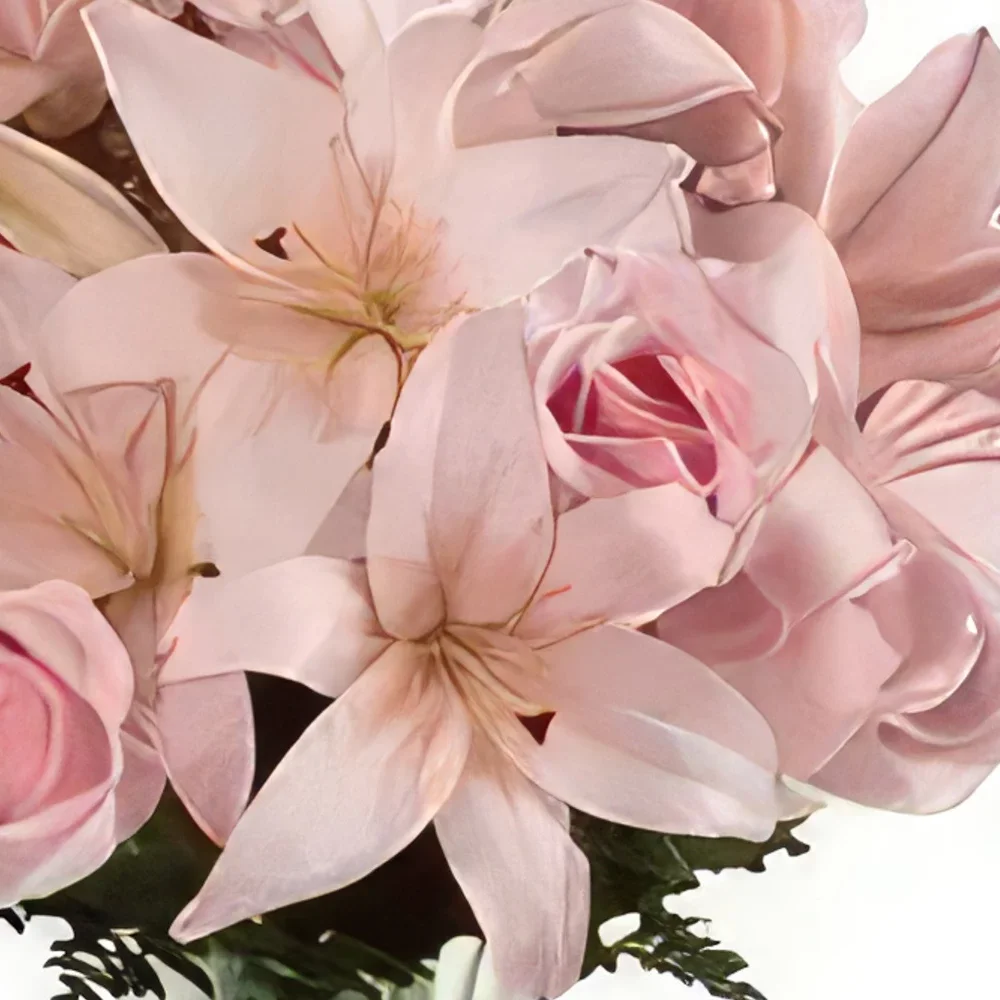 Werona kwiaty- Różowy rumieniec Bukiet ikiebana