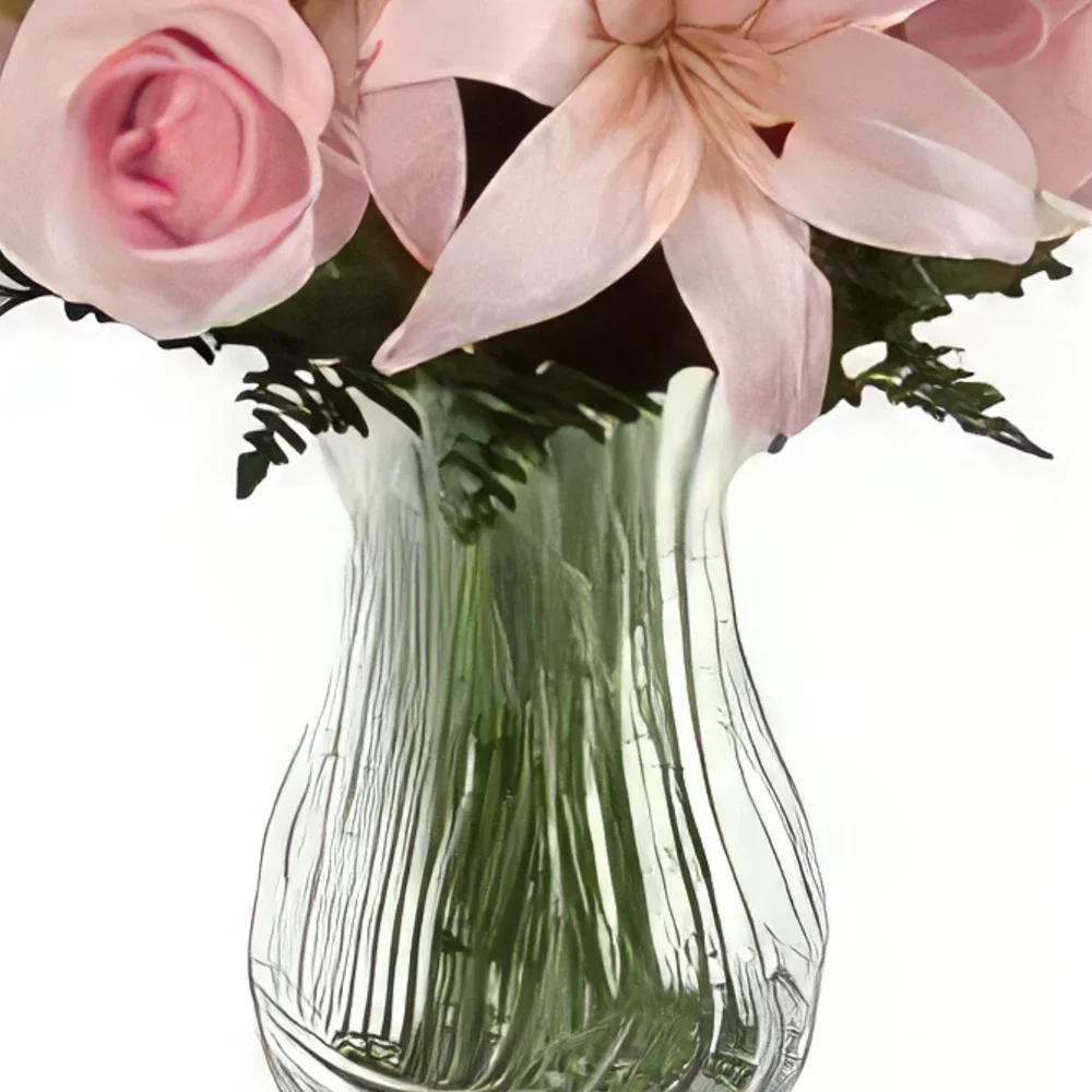 Werona kwiaty- Różowy rumieniec Bukiet ikiebana